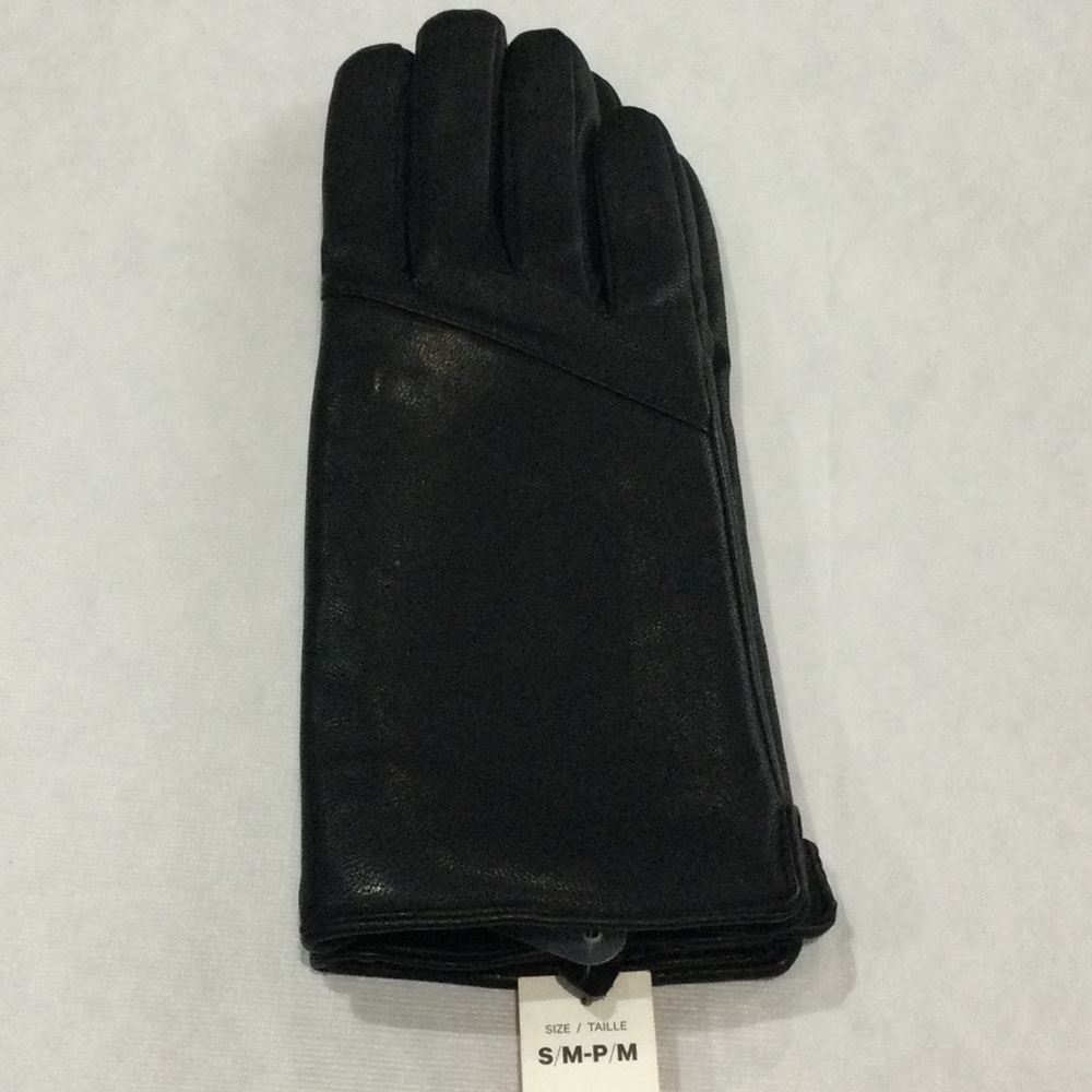 NWT Joe Fresh Women’s Classy Leather Black Gloves - Picture 2 of 4